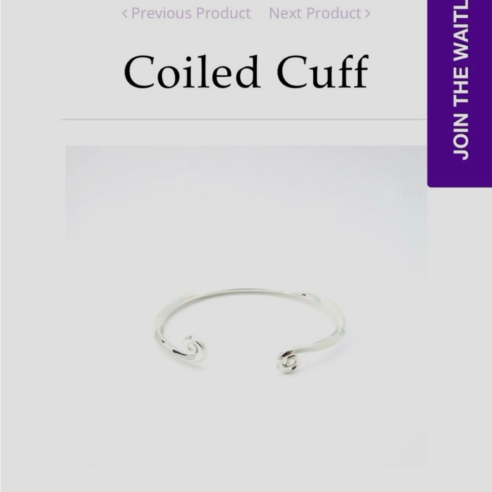 Vintage Cristy Cali Coiled Cuff, solid 21 grams, sterling silver 925 bracelet - Picture 9 of 13